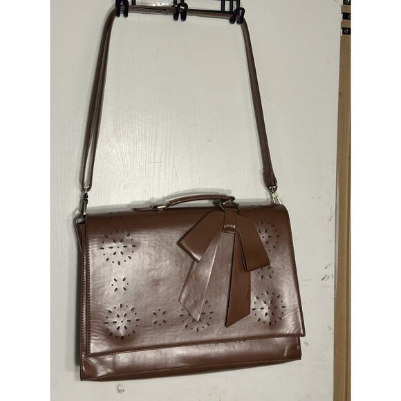 Women's Briefcase Vegan Leather 15.6 inch Laptop Bag for Work Computer Feminine - Picture 2 of 16